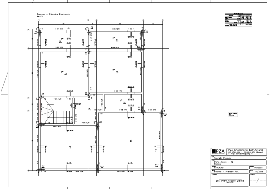 Projeto estrutural - Planta de formas